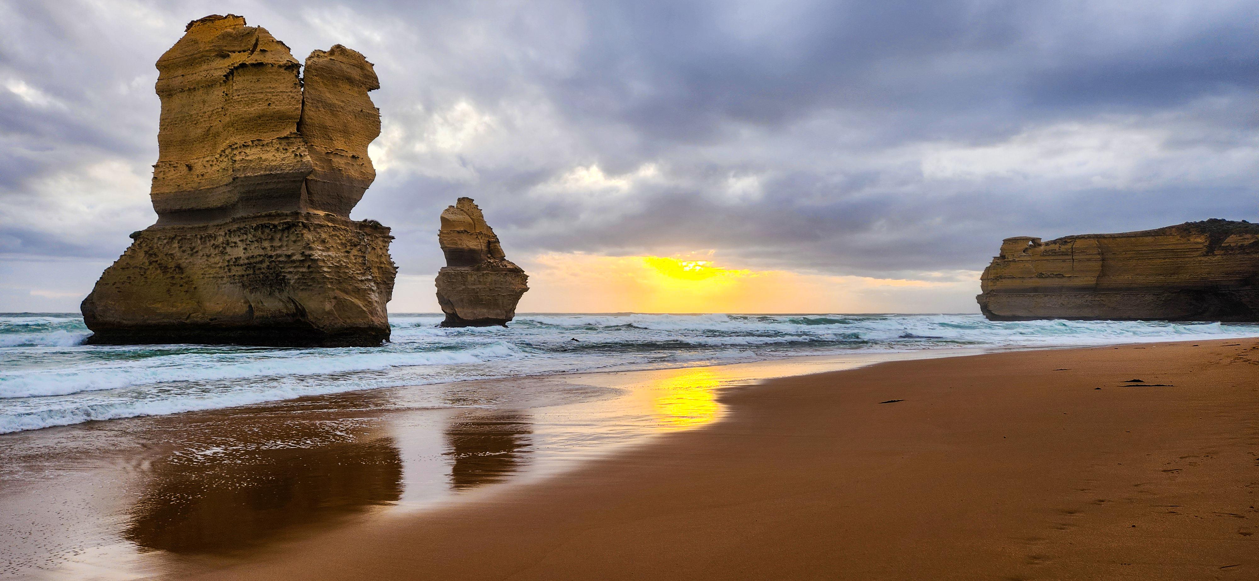 Limestone Stacks at Gibson Beach